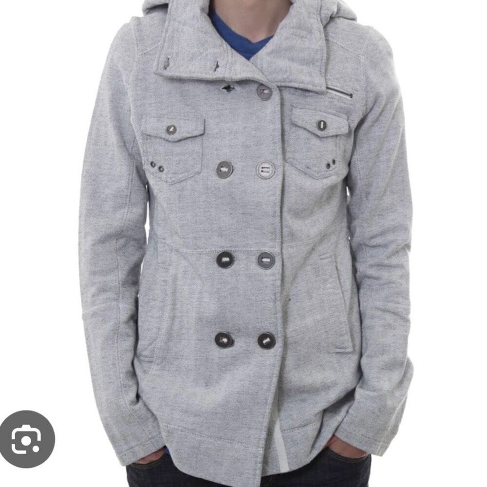 Hurley Winchester animal print fleece peacoat jacket small